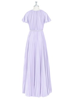 Azazie Kara Modest Bridesmaid Dresses A-Line Pleated Chiffon Floor-Length Dress image8