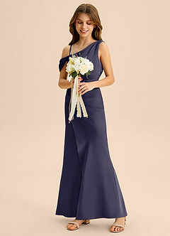 Azazie Madelyn Junior Klä av Tubklänning i Stretch Satin Av axeln image5