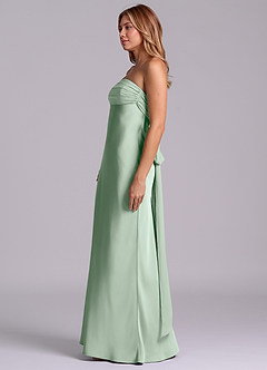 Azazie Ailanie Brudtärnklänningar Klä av Tubklänning i Stretch Satin Axelbandslös Agave image6