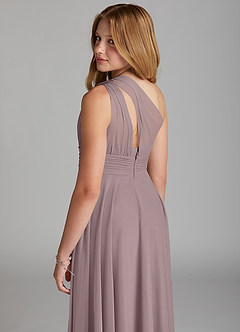 Azazie Charlize Junior Dusk A-Line Mesh Dress image5