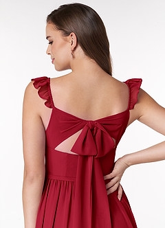 Azazie Metz Final Sale Scarlet A-Line Sweetheart Ruched Chiffon Dress image6