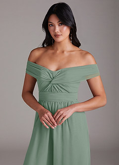 Azazie Lamara Šaty pro družičky Overal Z ramene Z ramene Šifón image7