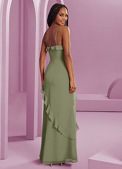 Barbie ♥ Azazie Bridesmaid Dresses Pistachio Sheath Chiffon Dress image2