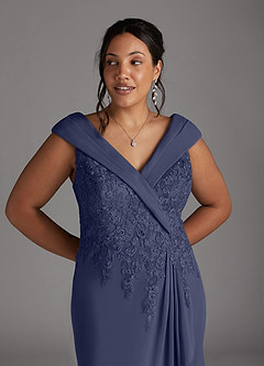 Azazie Calathea Mother of the Bride Dresses Stormy A-Line Lace Dress image10