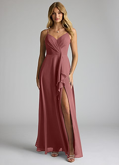 Azazie Akita Bridesmaid Dresses Amethyst A-Line Chiffon Dress image1
