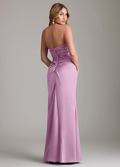 Azazie Lucille Bridesmaid Dresses Wisteria Mermaid Strapless Stretch Satin Convertible Dress image2