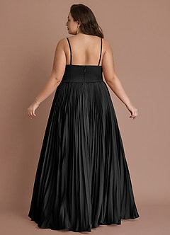 Styla Black Pleated Maxi Dress image7