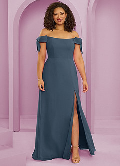 Barbie ♥ Azazie Bridesmaid Dresses Neptune A-Line Off the Shoulder Chiffon Convertible Dress image7