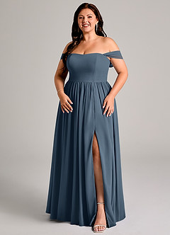 Azazie Calianna Bridesmaid Dresses Neptune A-Line Off the Shoulder Chiffon Convertible Dress image14