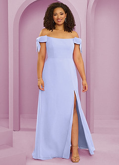 Barbie ♥ Azazie Bridesmaid Dresses Lavender A-Line Off the Shoulder Chiffon Convertible Dress image7