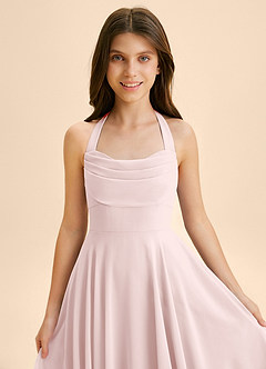 Azazie Kady Junior Blushing Pink A-Line Sweetheart Neckline Chiffon Dress image4