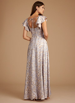 Azazie Bondi Bridesmaid Dresses Lilac Dreamy FLoral A-Line Ruched Dreamy Floral Dress image2