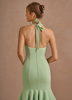 Marcelline Light Green Midi Dress image3