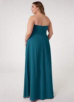 Azazie Arabella Allure Bridesmaid Dresses Ink Blue A-Line Sweetheart Neckline Chiffon Convertible Dress image17