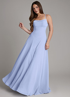 Azazie Irelia Bridesmaid Dresses Ice A-Line Sweetheart Neckline Chiffon Dress image3