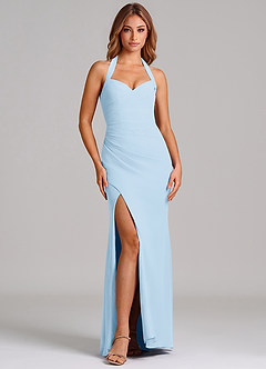 Azazie Emeria Suknie dla druhen Syrena Dekolt w kształcie serca Szyfon Do ziemi Sukienka image3