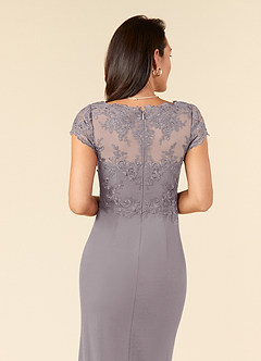 Azazie Carmen Mother of the Bride Dresses Dusk Sheath Lace Dress image6