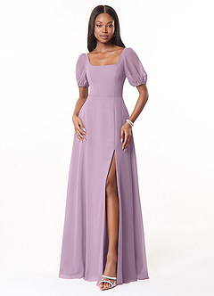 Azazie Alani Abiti da Damigella Abito A-Line in Chiffon con Scollo Quadrato Glicine image1