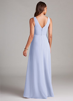 Azazie Nelly Bridesmaid Dresses Lavender A-Line Pleated Chiffon Dress image5