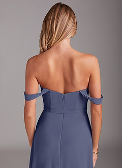 Azazie Aaron Bridesmaid Dresses Stormy A-Line Off the Shoulder Chiffon Convertible Dress image8