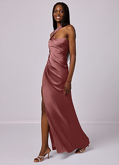 Barbie ♥ Azazie Bridesmaid Dresses Amethyst Mermaid One Shoulder Stretch Satin Dress image4