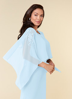Azazie Maryam Abiti per la Madre della Sposa Abito Tubino in Chiffon Pizzo Azzurro image4