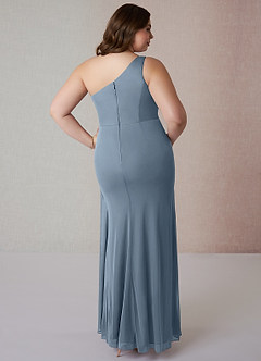 Azazie Jhene Schlussverkauf Etui One-Shoulder Gittergewebe Kleid Vintage Mauve image8