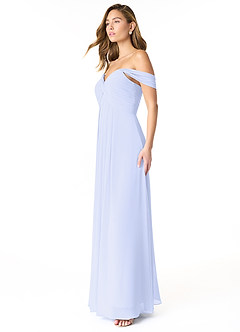 Azazie Kaitlynn Abiti da Damigella Abito Convertibile Impero in Chiffon Increspato Lavanda image4