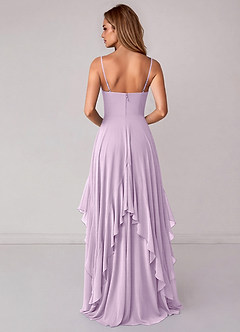 Azazie Zaina Bridesmaid Dresses Frosted Lilac A-Line Chiffon Dress image6