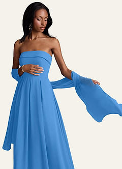 front Azazie Scialle In Chiffon In Colore Abbinato