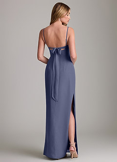 Azazie Mai Bridesmaid Dresses Stormy Sheath Pleated Chiffon Dress image2