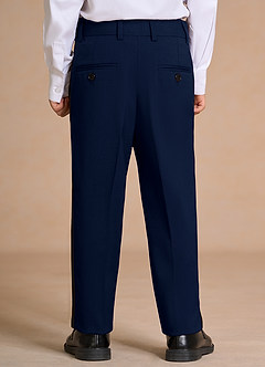 front Michael Bleu Marin Smokings à revers pointus pour garçons