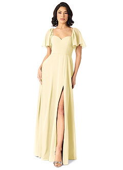 Azazie Chloe Final Sale Terracotta A-Line Sweetheart Neckline Chiffon Dress image1