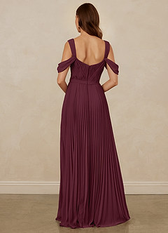 Christian Siriano Bridal for Azazie 1013 Brautjungfernkleider A-Linie Schulterfrei Chiffon Kleid Cabernetrot image3
