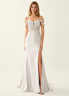 white corset prom dress Elegant Satin Off Shoulder this long white formal dress is a no Jovani 14913 - Strapless Applique
