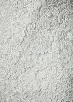 Azazie Pennie Vestidos de novia Vestido de Diamante Blanco de Encaje de Corte Recto con Cuello Alto image7