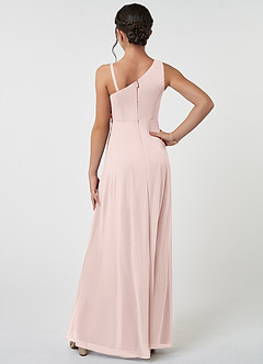 Azazie Brooke Junior Abito A-Line in Maglia Plissettato Rosa Rossore image2