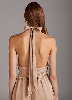 Azazie Oli Brudtärnklänningar Jumpsuit av i Stretch Satin Plisserad image5