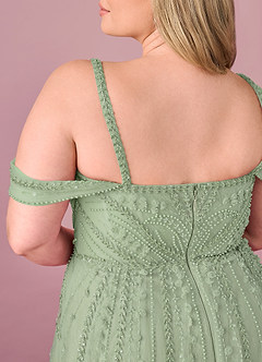 Barbie ♥ Azazie Wedding Dresses Dusty Sage A-Line Sequins Tulle Dress image10