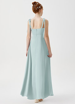 Azazie Rosey Junior Mist A-Line Sweetheart Neckline Stretch Satin Dress image2
