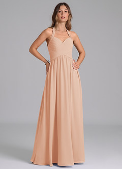 Azazie Darlyn Bridesmaid Dresses English Rose A-Line Sweetheart Neckline Chiffon Dress image4