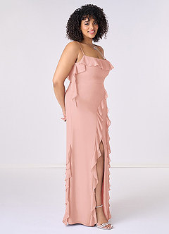 Barbie ♥ Azazie Jurken voor bruidsmeisjes Jurk van Chiffon met Kolom Boog Rozet image9
