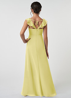 Azazie Amada Junior Agave A-Line Ruched Chiffon Dress image2