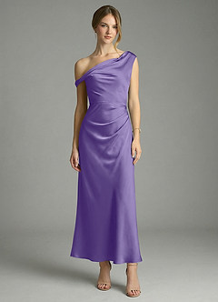 Azazie Emerson Brautjungfernkleider Meerjungfrau-Linie Schulterfrei Stretch-Satin Kleid Tahiti image5