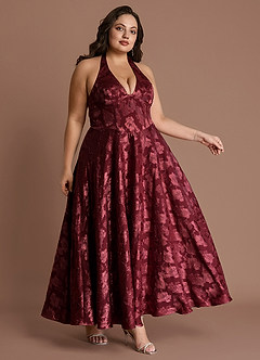 Isabeau Wine Midi Dress image7