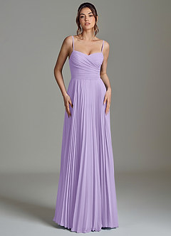 Azazie Catie Bridesmaid Dresses Lilac A-Line Sweetheart Neckline Chiffon Dress image4