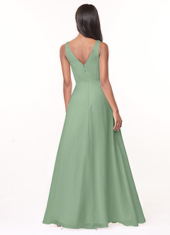 Azazie Nala Bridesmaid Dresses Matcha A-Line Pleated Chiffon Dress image2