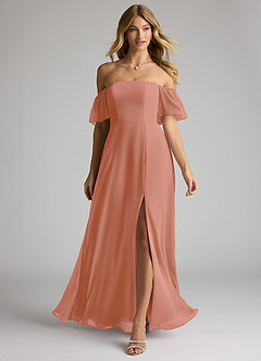 Azazie Sue Bridesmaid Dresses MAI TAI A-Line Off the Shoulder Chiffon Convertible Dress image1