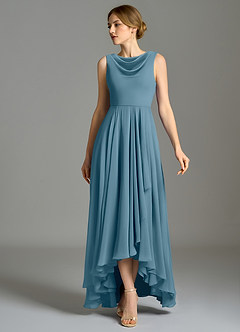 Azazie Wonderland Bridesmaid Dresses Bermuda A-Line Pleated Chiffon Dress image5