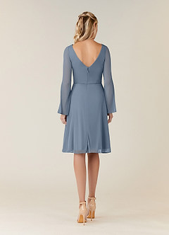 Azazie Teraso Final Sale Twilight A-Line Pleated Mesh Dress image2